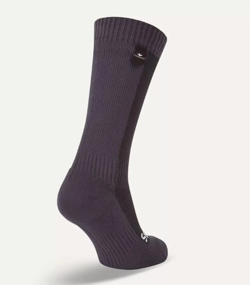 Sealskinz WP Cold Weather Mid Length Sock Black/ Grey-1
